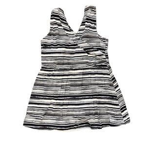 Lands' End Swim Dress Tummy Control Surplice Wrap One Piece Swimsuit 22W